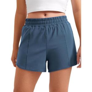 imageCRZ YOGA Girls Athletic Shorts with Zipper Pocket for Teens Kids Running Workout Casual Tennis Soccer Lightweight LinerStelindigo