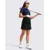imageCRZ YOGA Butterluxe Maternity High Waisted Skirts for Women A Line Golf Tennis Workout Casual Pregnancy with Shorts PocketsBlack