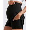 imageCRZ YOGA Butterluxe Maternity High Waisted Skirts for Women A Line Golf Tennis Workout Casual Pregnancy with Shorts PocketsBlack