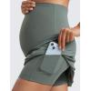 imageCRZ YOGA Butterluxe Maternity High Waisted Skirts for Women A Line Golf Tennis Workout Casual Pregnancy with Shorts PocketsGrey Sage