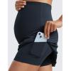 imageCRZ YOGA Butterluxe Maternity High Waisted Skirts for Women A Line Golf Tennis Workout Casual Pregnancy with Shorts PocketsTrue Navy