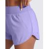 imageCRZ YOGA High Waisted Dolphin Shorts for Women 3quot for Running Athletic Workout Gym with Zipper Pockets LinerDark Lavender Purple