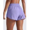 imageCRZ YOGA High Waisted Dolphin Shorts for Women 3quot for Running Athletic Workout Gym with Zipper Pockets LinerDark Lavender Purple