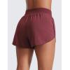 imageCRZ YOGA High Waisted Dolphin Shorts for Women 3quot for Running Athletic Workout Gym with Zipper Pockets LinerRed Merlot