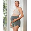 imageCRZ YOGA Women 2 in 1 Maternity Workout Shorts Over Belly 3quot  Dolphin Soft Athletic Running Casual Pregnancy with PocketsGrey Sage