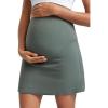 imageCRZ YOGA Butterluxe Maternity High Waisted Skirts for Women A Line Golf Tennis Workout Casual Pregnancy with Shorts PocketsGrey Sage