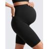imageCRZ YOGA Womens Butterluxe Maternity Biker Shorts Over The Belly 8quot  Pregnancy Yoga Workout ActivewearBlack