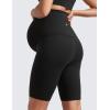 imageCRZ YOGA Womens Butterluxe Maternity Biker Shorts Over The Belly 8quot  Pregnancy Yoga Workout ActivewearBlack