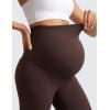 imageCRZ YOGA Womens Butterluxe Maternity Biker Shorts Over The Belly 8quot  Pregnancy Yoga Workout ActivewearHot Fudge Brown