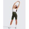 imageCRZ YOGA Womens Butterluxe Maternity Biker Shorts Over The Belly 8quot  Pregnancy Yoga Workout ActivewearOlive Green