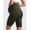 imageCRZ YOGA Womens Butterluxe Maternity Biker Shorts Over The Belly 8quot  Pregnancy Yoga Workout ActivewearOlive Green