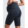 imageCRZ YOGA Womens Butterluxe Maternity Biker Shorts Over The Belly 8quot  Pregnancy Yoga Workout ActivewearTrue Navy