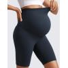 imageCRZ YOGA Womens Butterluxe Maternity Biker Shorts Over The Belly 8quot  Pregnancy Yoga Workout ActivewearTrue Navy