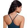 imageCRZ YOGA Womens Racerback Tankini Tops Scoop Neck Spaghetti Straps Bathing Suit Bikini Only Padded Crop Swim TankInsignia Blue