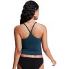 imageCRZ YOGA Womens Racerback Tankini Tops Scoop Neck Spaghetti Straps Bathing Suit Bikini Only Padded Crop Swim TankInsignia Blue