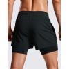 imageCRZ YOGA 2 in 1 Mens Athletic Shorts 35 with Liner Quick Dry Lightweight for Running Gym with Zip PocketsBlack