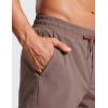 imageCRZ YOGA 2 in 1 Mens Athletic Shorts 35 with Liner Quick Dry Lightweight for Running Gym with Zip PocketsBrown Rock