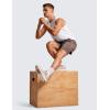 imageCRZ YOGA 2 in 1 Mens Athletic Shorts 35 with Liner Quick Dry Lightweight for Running Gym with Zip PocketsBrown Rock
