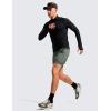 imageCRZ YOGA 2 in 1 Mens Athletic Shorts 35 with Liner Quick Dry Lightweight for Running Gym with Zip PocketsGrey Sage