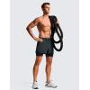 imageCRZ YOGA 2 in 1 Mens Athletic Shorts 35 with Liner Quick Dry Lightweight for Running Gym with Zip PocketsInk Gray