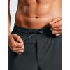 imageCRZ YOGA 2 in 1 Mens Athletic Shorts 35 with Liner Quick Dry Lightweight for Running Gym with Zip PocketsInk Gray