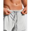 imageCRZ YOGA 2 in 1 Mens Athletic Shorts 35 with Liner Quick Dry Lightweight for Running Gym with Zip PocketsPlatinum Grey