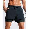 imageCRZ YOGA 2 in 1 Mens Athletic Shorts 35 with Liner Quick Dry Lightweight for Running Gym with Zip PocketsTrue Navy