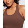 imageCRZ YOGA Butterluxe Racerback Workout Tank Tops for Women Tight Sleeveless Camisole Gym Athletic Yoga ShirtsCoffee Brown