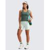imageCRZ YOGA Butterluxe Racerback Workout Tank Tops for Women Tight Sleeveless Camisole Gym Athletic Yoga ShirtsDark Forest Green