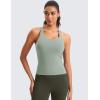 imageCRZ YOGA Butterluxe Racerback Workout Tank Tops for Women Tight Sleeveless Camisole Gym Athletic Yoga ShirtsGreen Palm Court