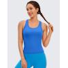 imageCRZ YOGA Butterluxe Racerback Workout Tank Tops for Women Tight Sleeveless Camisole Gym Athletic Yoga ShirtsSparkle Blue