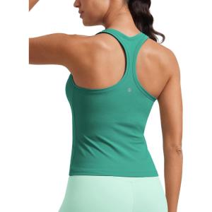 imageCRZ YOGA Butterluxe Racerback Workout Tank Tops for Women Tight Sleeveless Camisole Gym Athletic Yoga ShirtsCascadia Green