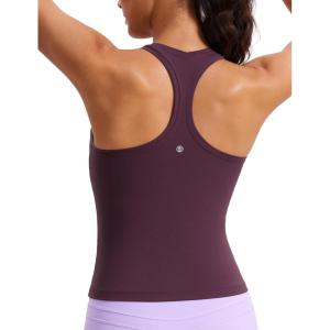 imageCRZ YOGA Butterluxe Racerback Workout Tank Tops for Women Tight Sleeveless Camisole Gym Athletic Yoga ShirtsDeep Purple