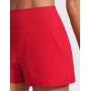 imageCRZ YOGA Butterlift Shorts for Women High Waisted for Yoga Casual Lounge Workout with Pockets LinerlessAurora Red
