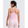 imageCRZ YOGA Girl Butterluxe Double Lined Sleeveless Tank Tops  Camisole Spaghetti Y Back for Teen Kid Sports DanceMilk Pink