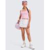 imageCRZ YOGA Girl Butterluxe Double Lined Sleeveless Tank Tops  Camisole Spaghetti Y Back for Teen Kid Sports DanceMilk Pink