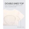 imageCRZ YOGA Womens Butterluxe Double Lined Open Back Crop Tops Backless Short Sleeve Workout Shirts Casual Tight TShirtsWhite Apricot