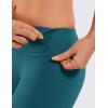 imageCRZ YOGA Womens Naked Feeling Biker Shorts  8 Inches High Waisted Yoga Workout Gym Running SpandexBorealis Green
