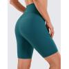 imageCRZ YOGA Womens Naked Feeling Biker Shorts  8 Inches High Waisted Yoga Workout Gym Running SpandexBorealis Green