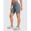 imageCRZ YOGA Womens Naked Feeling Biker Shorts  8 Inches High Waisted Yoga Workout Gym Running SpandexDark Carbon