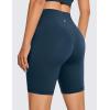 imageCRZ YOGA Womens Naked Feeling Biker Shorts  8 Inches High Waisted Yoga Workout Gym Running SpandexFrench Navy