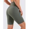 imageCRZ YOGA Womens Naked Feeling Biker Shorts  8 Inches High Waisted Yoga Workout Gym Running SpandexGrey Sage