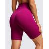 imageCRZ YOGA Womens Naked Feeling Biker Shorts  8 Inches High Waisted Yoga Workout Gym Running SpandexMagenta Purple