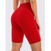imageCRZ YOGA Womens Naked Feeling Biker Shorts  8 Inches High Waisted Yoga Workout Gym Running SpandexRed Chili