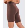 imageCRZ YOGA Womens Naked Feeling Biker Shorts  8 Inches High Waisted Yoga Workout Gym Running SpandexTaupe
