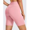 imageCRZ YOGA Womens Naked Feeling Biker Shorts  8 Inches High Waisted Yoga Workout Gym Running SpandexThe Heartbeat Pink