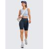 imageCRZ YOGA Womens Naked Feeling Biker Shorts  8 Inches High Waisted Yoga Workout Gym Running SpandexTrue Navy