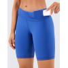 imageCRZ YOGA Womens Naked Feeling Biker Shorts  8 Inches High Waisted Yoga Workout Gym Running SpandexWaves Blue