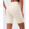 imageCRZ YOGA Womens Naked Feeling Biker Shorts  8 Inches High Waisted Yoga Workout Gym Running SpandexWhite Apricot