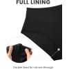 imageCRZ YOGA Womens V Cut Bikini Bottom High Waisted Cross Front Bathing Swimsuit Full Coverage Swim BriefsBlack